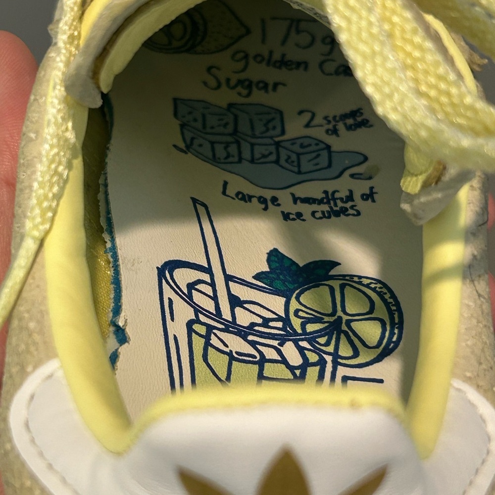 Adidas Campus 80s Lemonade Yellow White Sneakers Mens Youth size 6.5 - Picture 10 of 11